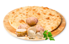 С грибами и картофелем, 500 гр. Осетинский пирог "Къозоджын"