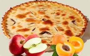 Яблочно-Абрикосовый пирог 1200 гр. на дрожжевом тесте